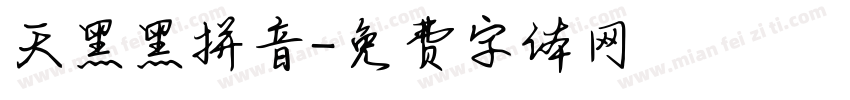 天黑黑拼音字体转换
