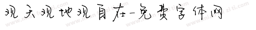 观天观地观自在字体转换