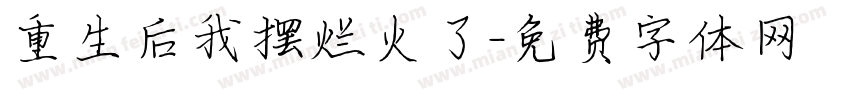 重生后我摆烂火了字体转换