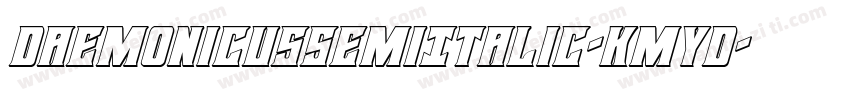 DaemonicusSemiItalic-KmyD字体转换
