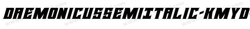 DaemonicusSemiItalic-KmyD字体转换