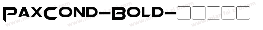 PaxCond-Bold字体转换