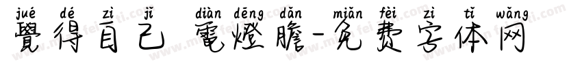 覺得自己係電燈膽字体转换