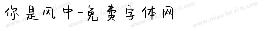 你是风中字体转换