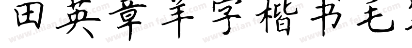 田英章羊字楷书毛笔字字体转换