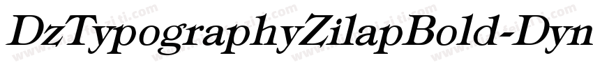 DzTypographyZilapBold-DynW字体转换