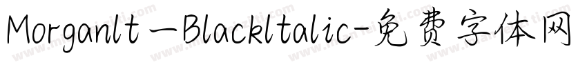 Morganlt一Blackltalic字体转换