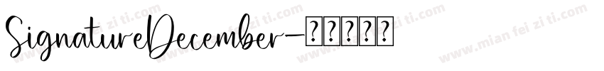 SignatureDecember字体转换
