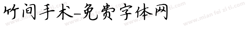 竹间手术字体转换