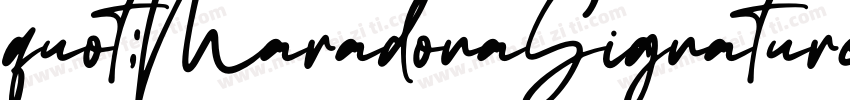 quot;MaradonaSignature字体转换