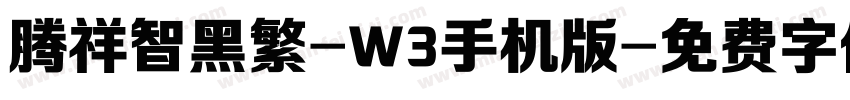 腾祥智黑繁-W3手机版字体转换