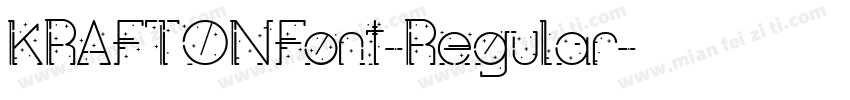 KRAFTONFont-Regular字体转换
