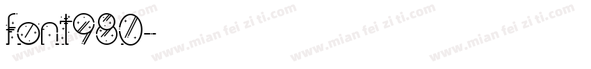 font980字体转换