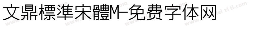 文鼎標準宋體M字体转换