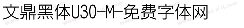 文鼎黑体U30-M字体转换