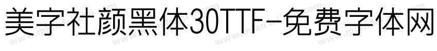 美字社颜黑体30TTF字体转换