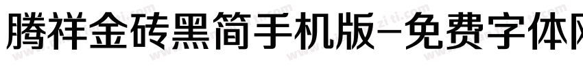 腾祥金砖黑简手机版字体转换