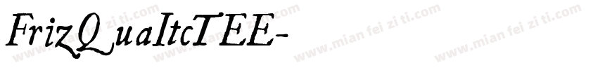 FrizQuaItcTEE字体转换