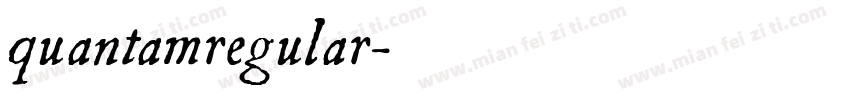quantamregular字体转换