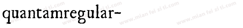 quantamregular字体转换