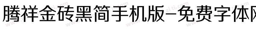 腾祥金砖黑简手机版字体转换