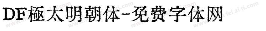 DF極太明朝体字体转换