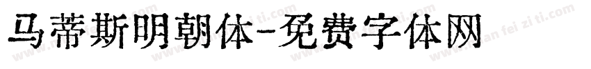 马蒂斯明朝体字体转换
