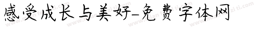 感受成长与美好字体转换