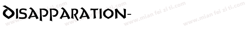 Disapparation字体转换