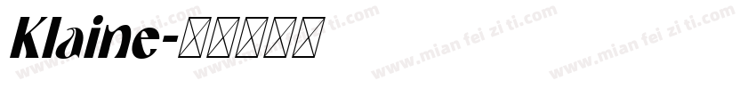 Klaine字体转换