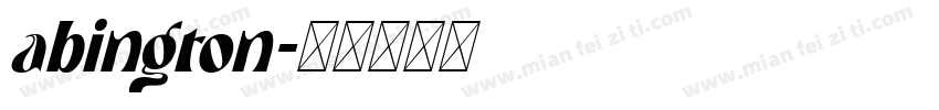 abington字体转换