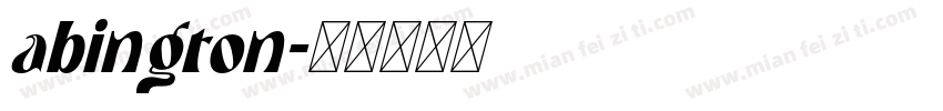 abington字体转换