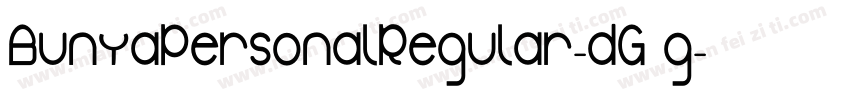 BunyaPersonalRegular-dG3g字体转换