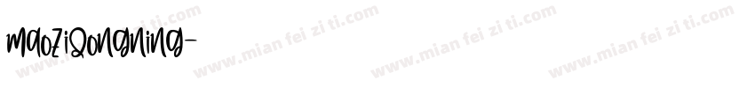 maozidongning字体转换