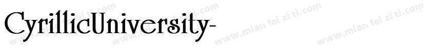 CyrillicUniversity字体转换