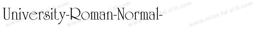 University-Roman-Normal字体转换