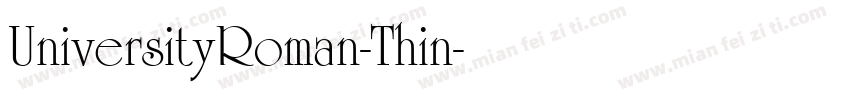 UniversityRoman-Thin字体转换