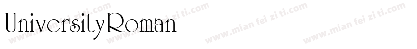 UniversityRoman字体转换