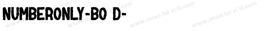 NumberOnly-Bo1d字体转换