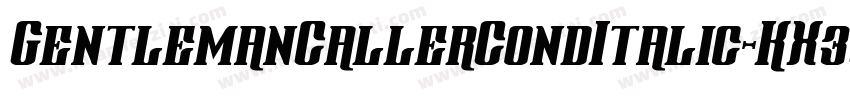 GentlemanCallerCondItalic-KX3W字体转换