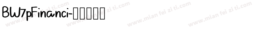 BW7pFinanci字体转换
