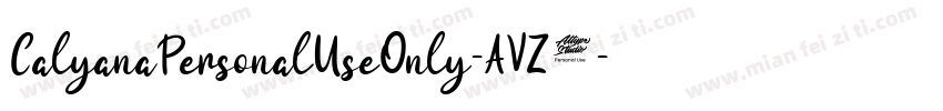 CalyanaPersonalUseOnly-AVZ7字体转换