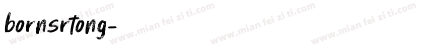 bornsrtong字体转换