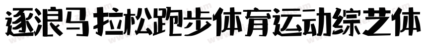 逐浪马拉松跑步体育运动综艺体字体转换
