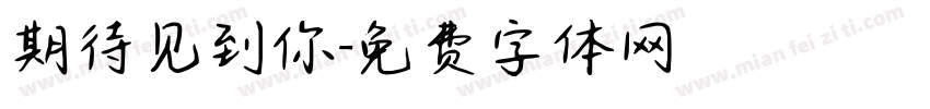 期待见到你字体转换