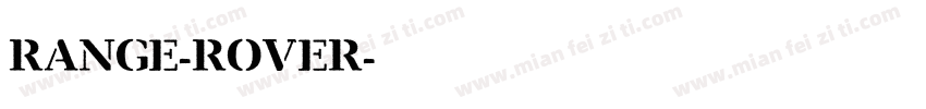 RANGE-ROVER字体转换