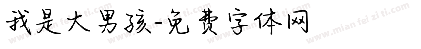 我是大男孩字体转换