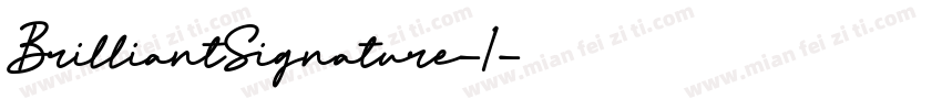 BrilliantSignature-1字体转换