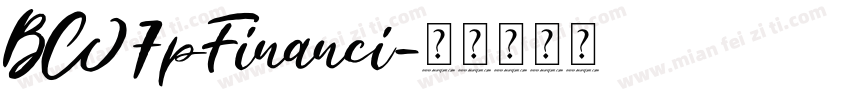 BW7pFinanci字体转换