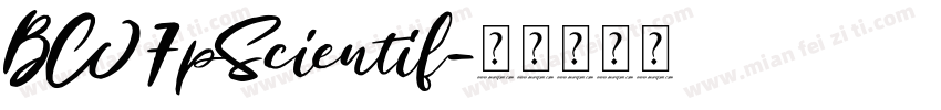 BW7pScientif字体转换